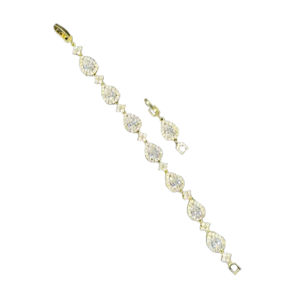 Golden Crystal Falling Star Bracelet