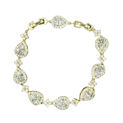 Golden Crystal Falling Star Bracelet